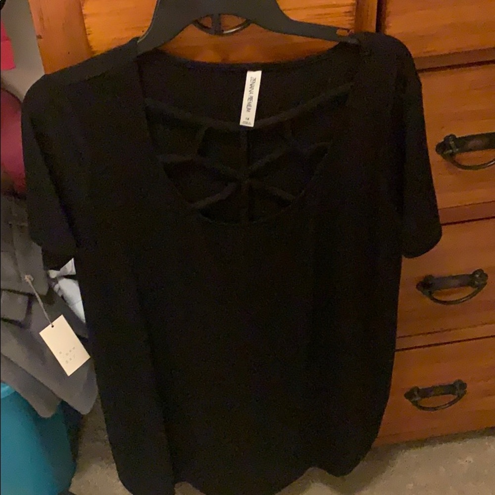 Black caged blouse